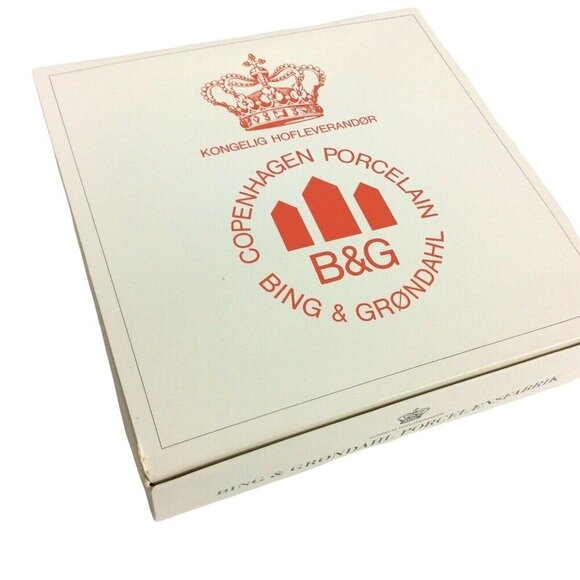 Bing & Grondahl Copenhagen Porcelain 1971 Christmas At Home Plate Denmark w/Box - Picture 5 of 5